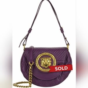 Just Cavalli Purple Quilted Shoulder Bag